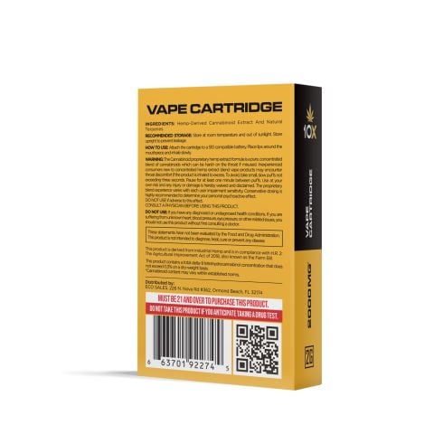 2000mg D8 Vape Cart - Acapulco Gold - Sativa - 2ml - 10X - Thumbnail 4