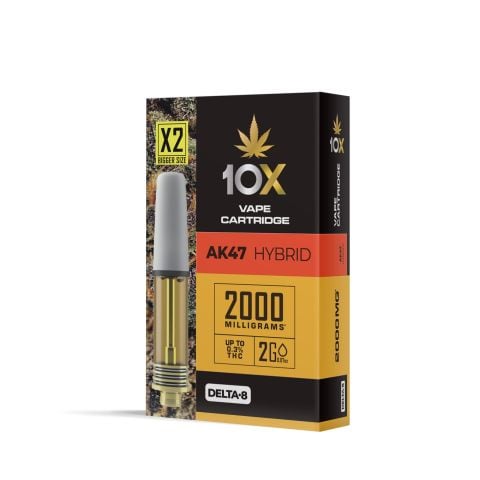 2000mg D8 Vape Cart - AK47 - Hybrid - 2ml - 10X - Thumbnail 3