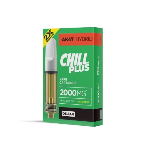 2000mg D8 Vape Cart - AK47 - Hybrid - 2ml - Chill Plus - Thumbnail 3