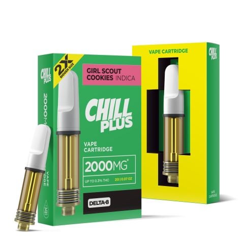 2000mg D8 Vape Cart - Girl Scout Cookies - Hybrid - 2ml - Chill Plus - Thumbnail 1