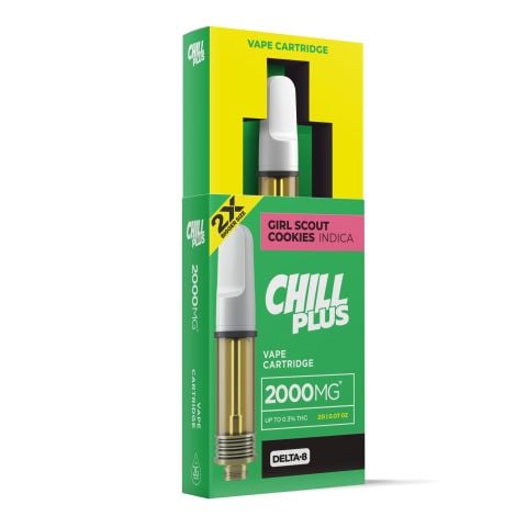 2000mg D8 Vape Cart - Girl Scout Cookies - Hybrid - 2ml - Chill Plus - Thumbnail 2