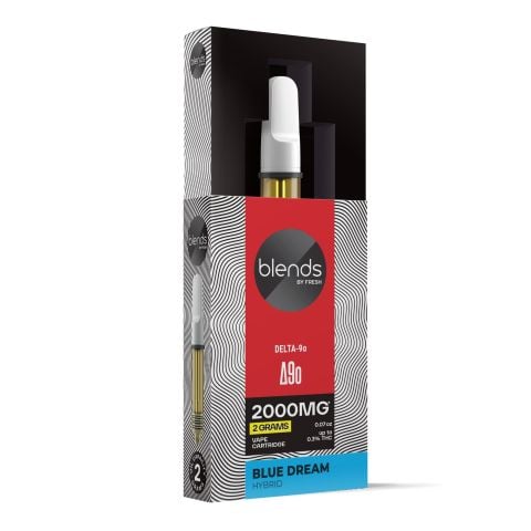 2000mg D9o Vape Cart - Blue Dream - Hybrid - 2ml - Blends by Fresh - Thumbnail 2