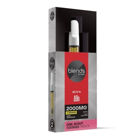 2000mg D9o Vape Cart - Girl Scout Cookies - Indica - 2ml - Blends by Fresh - Thumbnail 2