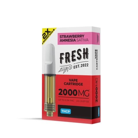 2000mg THCP Vape Cart - Strawberry Amnesia - Sativa - 2ml - Fresh - Thumbnail 3