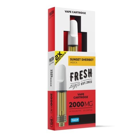 2000mg THCP Vape Cart - Sunset Sherbet - Indica - 2ml - Fresh - Thumbnail 2