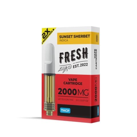 2000mg THCP Vape Cart - Sunset Sherbet - Indica - 2ml - Fresh - Thumbnail 3