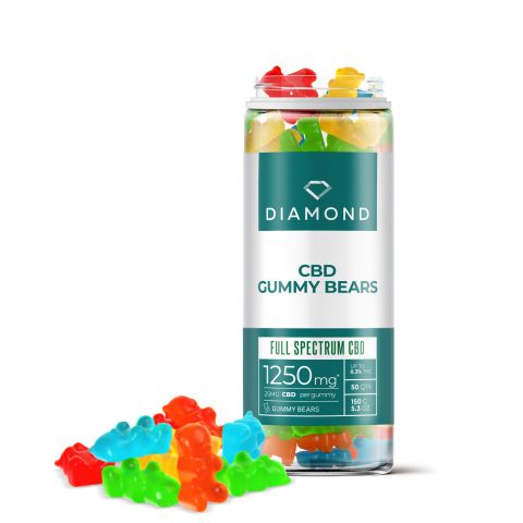 25mg Full Spectrum CBD Gummy Bears - Diamond CBD - Thumbnail 1