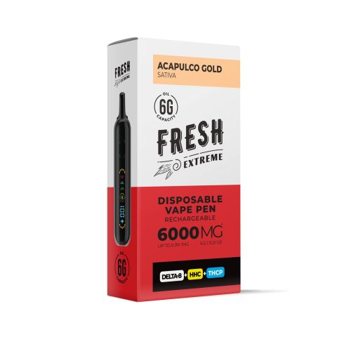 6000mg D8, HHC, THCP Vape Pen - Acapulco Gold - Sativa - 6ml - Fresh - Thumbnail 2