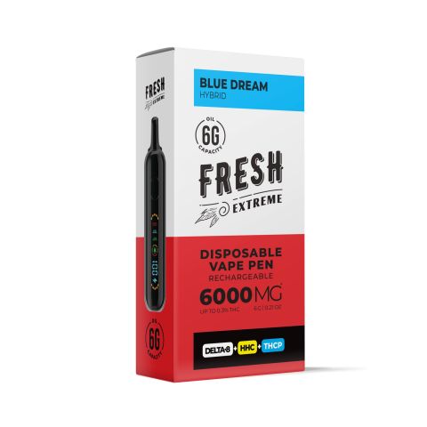 6000mg D8, HHC, THCP Vape Pen - Blue Dream - Hybrid - 6ml - Fresh - Thumbnail 2