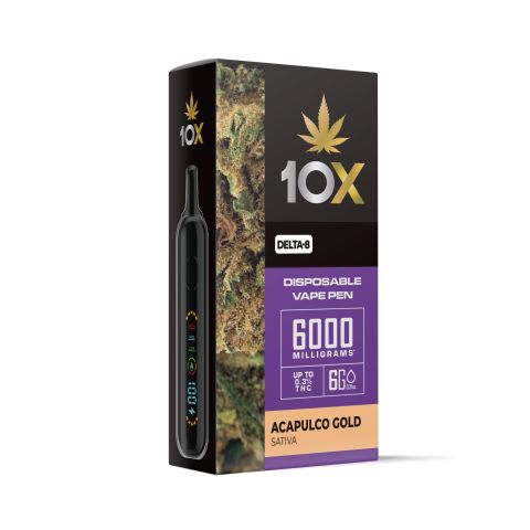 6000mg D8 Vape Pen - Acapulco Gold - Sativa - 6ml - 10X - Thumbnail 2