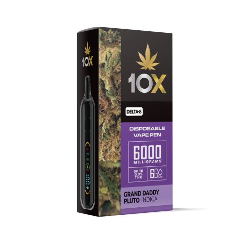 6000mg D8 Vape Pen - Grand Daddy Pluto - Indica - 6ml - 10X - Thumbnail 2