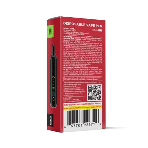 6000mg D8 Vape Pen - Green Crack - Sativa - 6ml - Chill Plus - Thumbnail 3