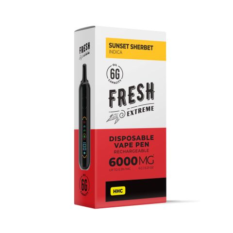 6000mg HHC Vape Pen - Sunset Sherbet - Indica - 6ml - Fresh - Thumbnail 2