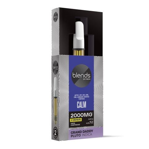 Calm Blend - 2000mg Vape Cart - Indica - 2ml - Blends by Fresh - Thumbnail 2