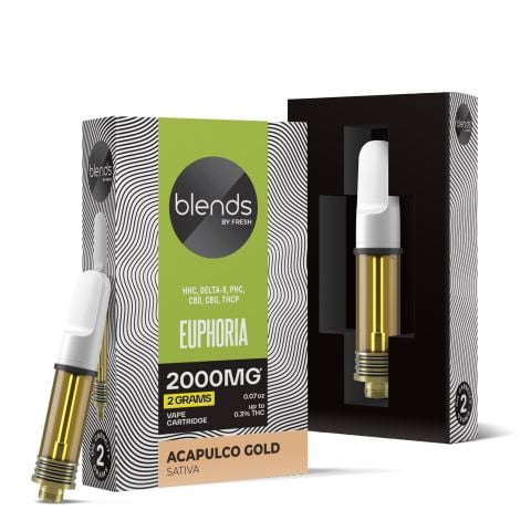 Euphoria Blend - 2000mg Vape Cart - Sativa - 2ml - Blends by Fresh - Thumbnail 1