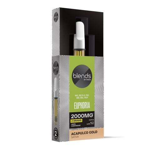 Euphoria Blend - 2000mg Vape Cart - Sativa - 2ml - Blends by Fresh - Thumbnail 2