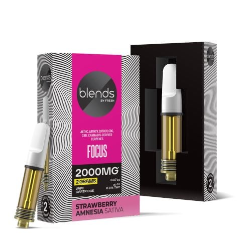 Focus Blend - 2000mg Vape Cart - Sativa - 2ml - Blends by Fresh - Thumbnail 1