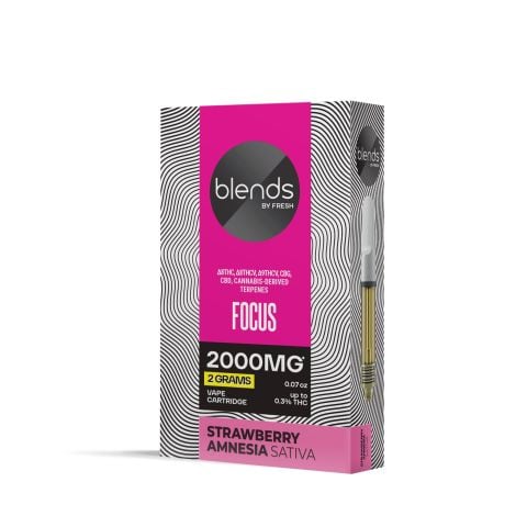 Focus Blend - 2000mg Vape Cart - Sativa - 2ml - Blends by Fresh - Thumbnail 3