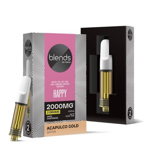 Happy Blend - 2000mg Vape Cart - Sativa - 2ml - Blends by Fresh - Thumbnail 1