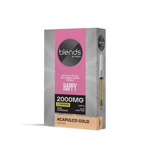 Happy Blend - 2000mg Vape Cart - Sativa - 2ml - Blends by Fresh - Thumbnail 3