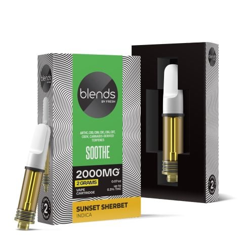 Soothe Blend - 2000mg Vape Cart - Indica - 2ml - Blends by Fresh - Thumbnail 1