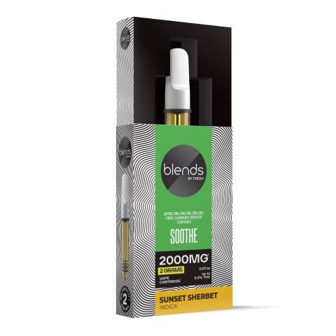 Soothe Blend - 2000mg Vape Cart - Indica - 2ml - Blends by Fresh - Thumbnail 2