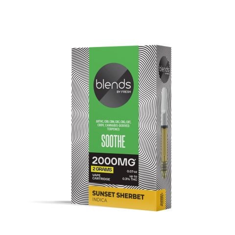 Soothe Blend - 2000mg Vape Cart - Indica - 2ml - Blends by Fresh - Thumbnail 3