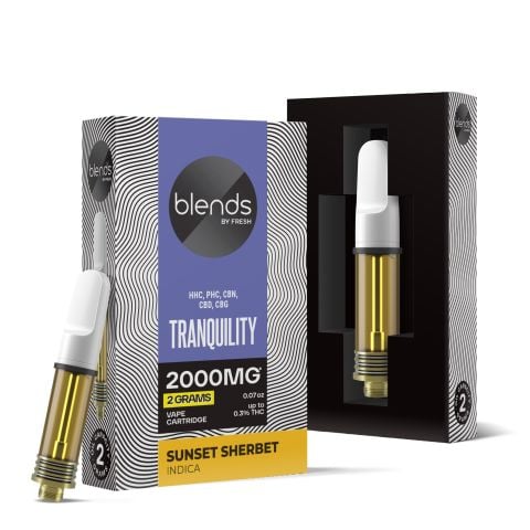 Tranquility Blend - 2000mg Vape Cart - Indica - 2ml - Blends by Fresh - Thumbnail 1