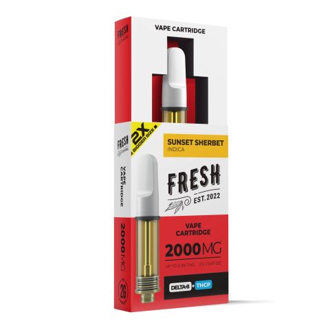 2000mg THCP, D8 Vape Cart - Sunset Sherbet - Indica - 2ml - Fresh - Thumbnail 3