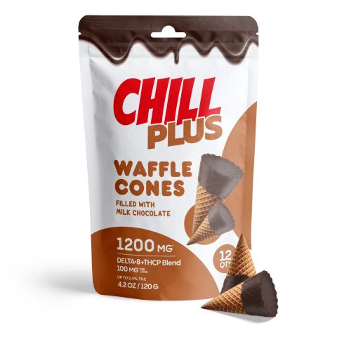 100mg Milk Chocolate Waffle Cones - D8, THCP - Chill Plus - Thumbnail 4