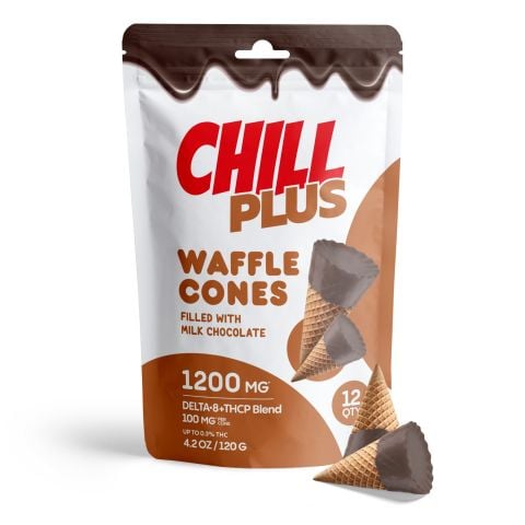 100mg Milk Chocolate Waffle Cones - D8, THCP - Chill Plus - Thumbnail 5