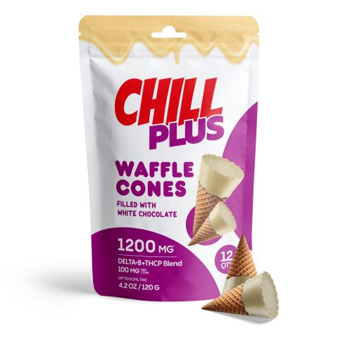 100mg White Chocolate Waffle Cones - D8, THCP - Chill Plus - Thumbnail 5