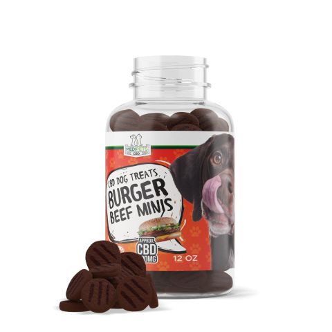 CBD Dog Treats - Burger Beef Minis - 300mg - MediPets - Thumbnail 1