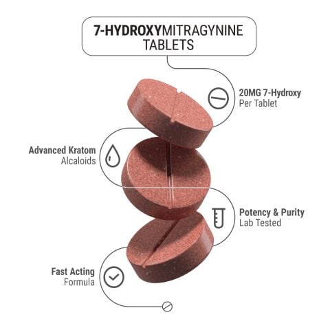 20mg 7-Hydroxy Tablets - Berries - 1ct - 7Dose - Thumbnail 4