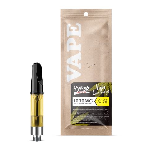 1000mg D10, D8 Vape Cart - Blue Dream - Sativa - 1ml - Hyper - Thumbnail 1