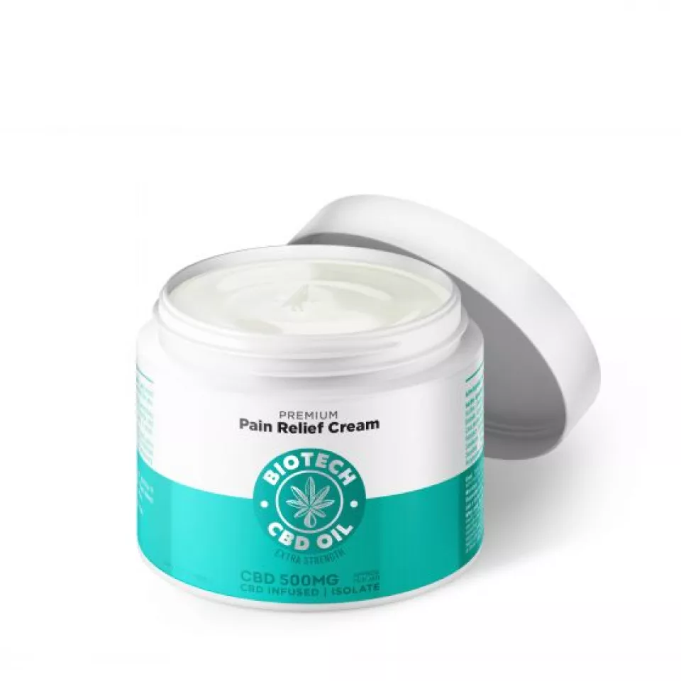 500mg CBD Pain Relief Cream - 4oz - Biotech CBD