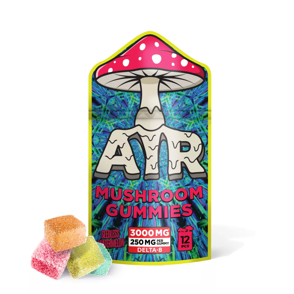 250mg D8 Mushroom Gummies - Seedless Watermelon