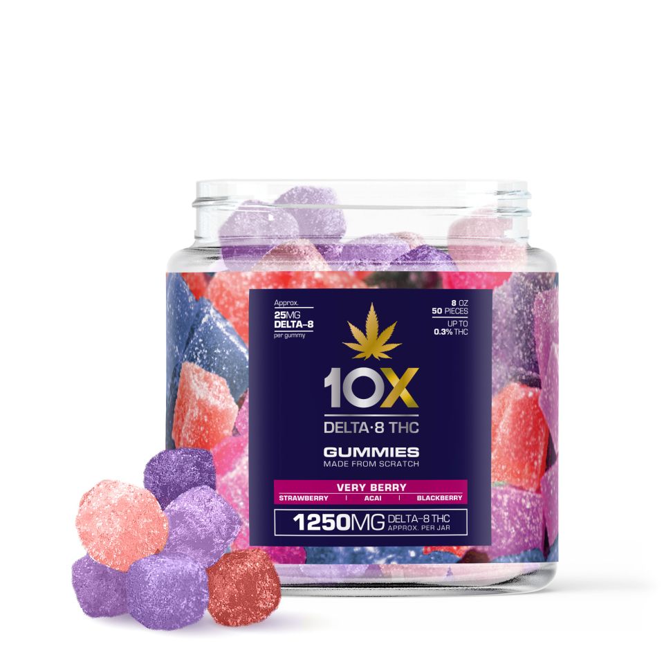 25mg Delta 8 THC Gummies - Very Berry