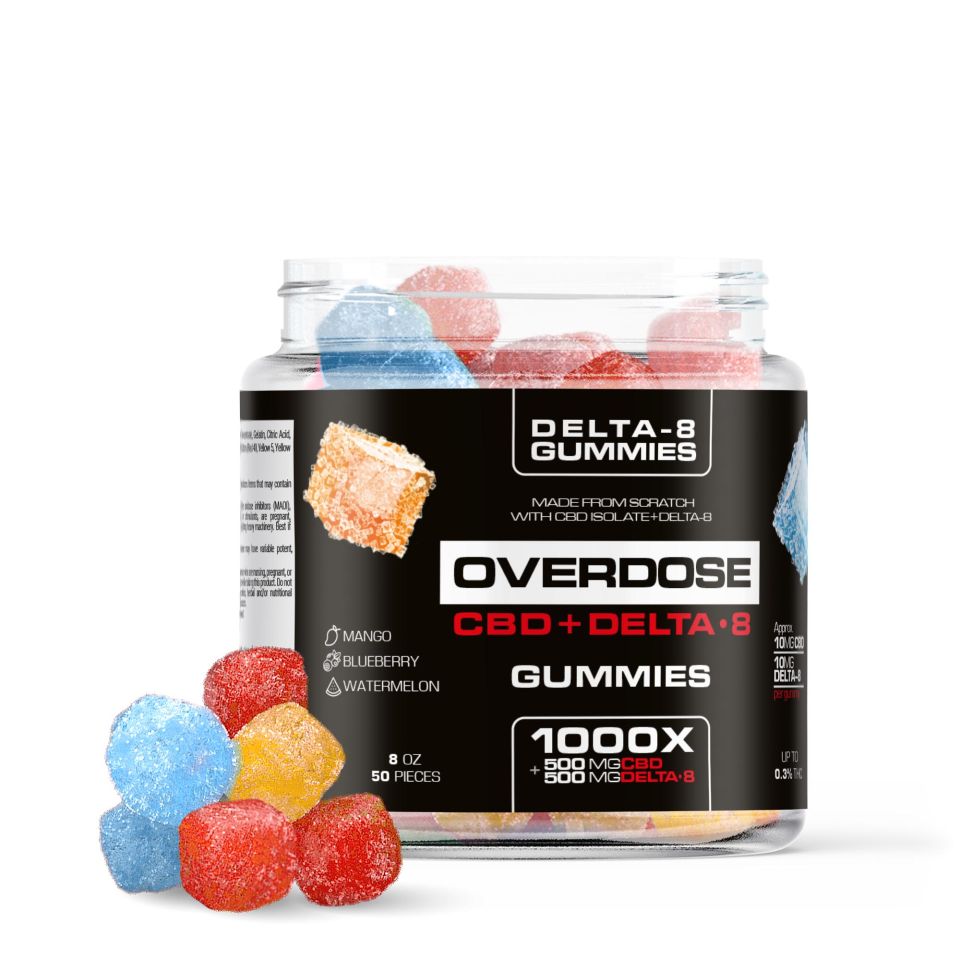 Overdose Delta-8 THC Gummy Cubes - 1000X